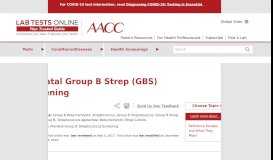
							         Prenatal Group B Strep (GBS) Screening - Lab Tests Online								  
							    