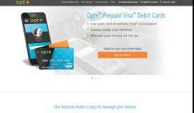 
							         Prepaid Debit Card from Opt+								  
							    