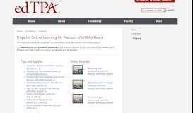 
							         Prepare: Online Learning for Pearson ePortfolio Users - edTPA								  
							    