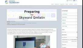 
							         Preparing for Skyward Qmlativ								  
							    