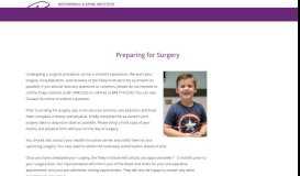 
							         Preparing for Surgery | Paley Orthopedic & Spine Institute								  
							    