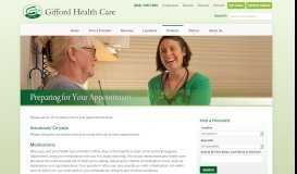 
							         Preparing for Your Appointment, helpful tips ... - Gifford Health Care								  
							    