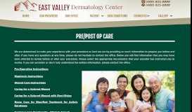
							         Pre/Post OP Care – East Valley Dermatology								  
							    