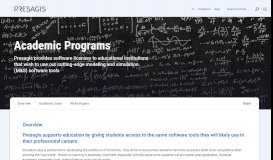 
							         Presagis Academic Programs | Free Software Licenses to Educational ...								  
							    