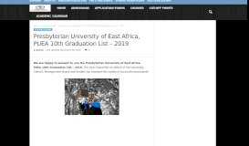 
							         Presbyterian University of East Africa, PUEA Student Portal: students ...								  
							    