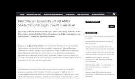 
							         Presbyterian University of East Africa Students Portal Login | www ...								  
							    