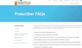 
							         Prescriber FAQs - Navitus								  
							    