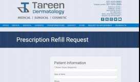 
							         Prescription Refill Request | Tareen Dermatology | Roseville Minnesota								  
							    