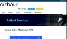 
							         Prescription Renewal | Albany Orthopaedics | Saratoga ... - OrthoNY								  
							    