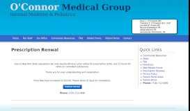 
							         Prescription Renewal - O'Connor Medical Group								  
							    