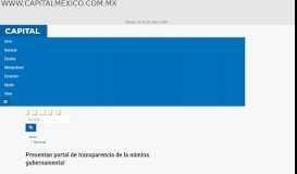 
							         Presentan portal de transparencia de la nómina ... - Capital México								  
							    