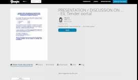
							         PRESENTATION / DISCUSSION ON ... - EIL Tender portal - Yumpu								  
							    