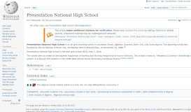 
							         Presentation National High School - Wikipedia								  
							    