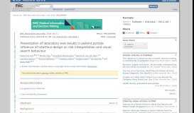 
							         Presentation of laboratory test results in patient portals: influence of ...								  
							    