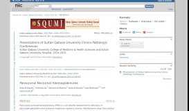 
							         Presentations of Sultan Qaboos University Clinico-Pathologic ... - NCBI								  
							    