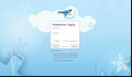 
							         Presenter Login - Elevate Education - Portal								  
							    