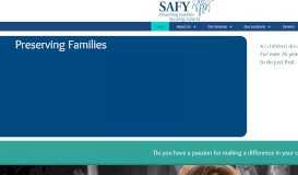 
							         Preserving Families & Securing Futures. - SAFY | Preserving Families ...								  
							    