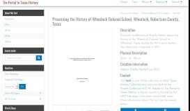 
							         Preserving the History of Wheelock Colored School, Wheelock ...								  
							    