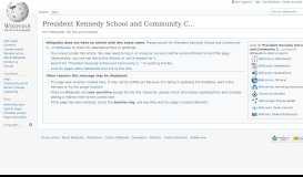 
							         President Kennedy School and Community College - Wikipedia								  
							    