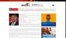 
							         Presidente - Portal Oficial do Governo da República de Angola								  
							    