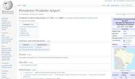 
							         Presidente Prudente Airport - Wikipedia								  
							    
