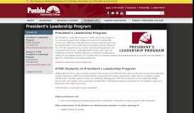 
							         President's Leadership Program - Pueblo Community College								  
							    