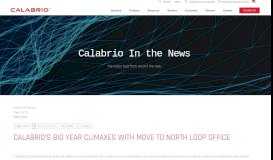 
							         Press Coverage - Calabrio								  
							    