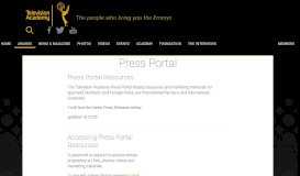 
							         Press Portal | Television Academy								  
							    