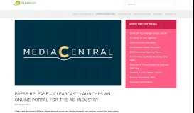 
							         Press Release - Clearcast launches an online portal for the ad ...								  
							    