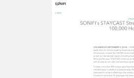 
							         Press Releases SONIFI's STAYCAST Streaming Solution Now ...								  
							    