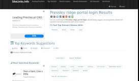 
							         Pressley ridge portal login Results For Websites Listing - SiteLinks.Info								  
							    