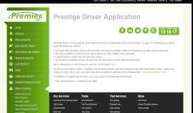 
							         Prestige Driver Application | Premier Cabs								  
							    