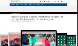 
							         Prevent school iPad theft using Jamf Pro and Apple DEP - 9to5Mac								  
							    