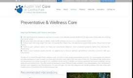 
							         Preventative & Wellness Care - - Austin Vet Care								  
							    