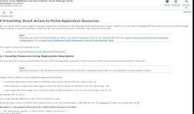 
							         Preventing Direct Access to Portal Application Resources - Oracle Docs								  
							    