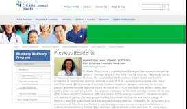 
							         Previous Residents | Pharmacy Residency Programs | Saint Joseph ...								  
							    
