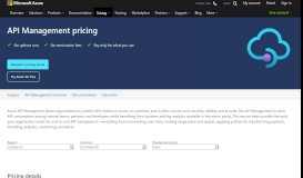 
							         Pricing – API Management | Microsoft Azure								  
							    