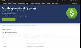 
							         Pricing – Azure Cost Management | Microsoft Azure								  
							    