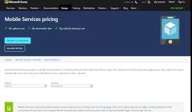 
							         Pricing - Mobile Services | Microsoft Azure								  
							    