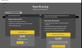 
							         Pricing & Product Comparison | Microsoft Power BI								  
							    