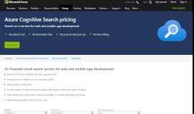 
							         Pricing - Search | Microsoft Azure								  
							    