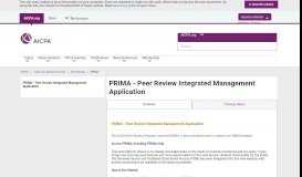 
							         PRIMA - Peer Review Integrated Management Application - aicpa								  
							    