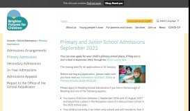 
							         Primary and junior school admissions - Reading Borough Council								  
							    