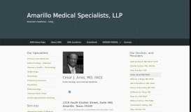 
							         Primary and Specialty Care for Amarillo - Cesar Arias MD FACE								  
							    