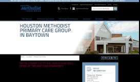 
							         Primary Care Baytown | Houston Methodist								  
							    