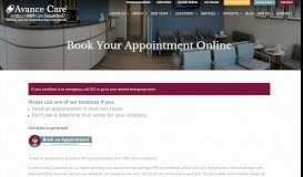 
							         Primary Care | Book Your Appointment Online - Avance Care								  
							    