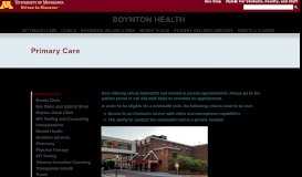 
							         Primary Care | Boynton Health								  
							    