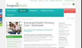 
							         Primary Care Clinic | Redmond, WA | EvergreenHealth								  
							    