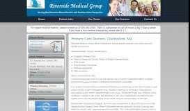 
							         Primary Care Doctors, Chelmsford, MA - Riverside Medical Group								  
							    