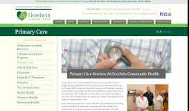 
							         Primary Care - Goodwin Community Health								  
							    